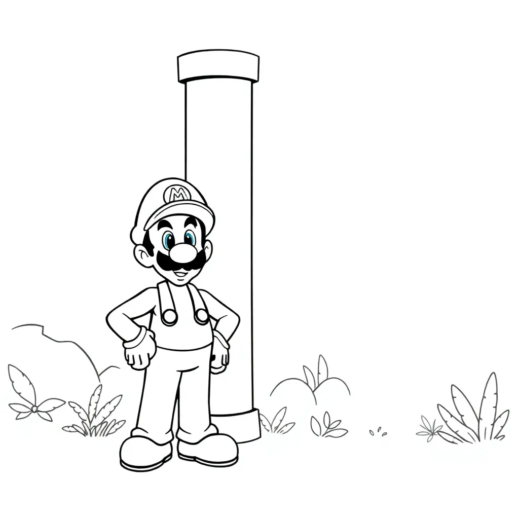 Luigi coloring page
