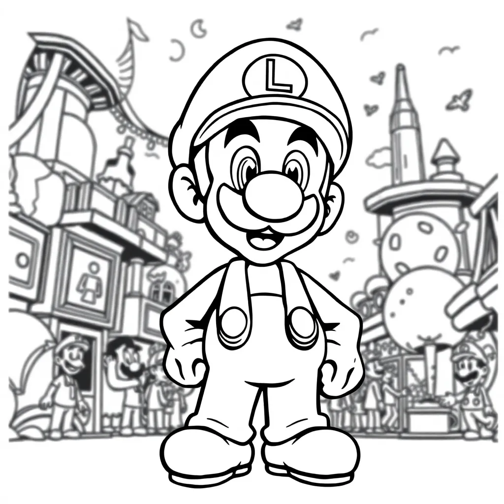 Luigi coloring page