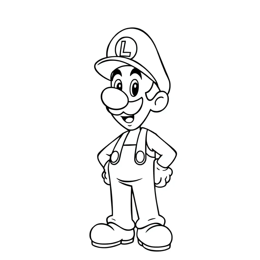 Luigi coloring page