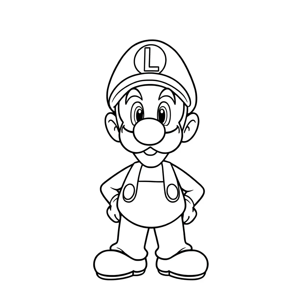 Luigi coloring page