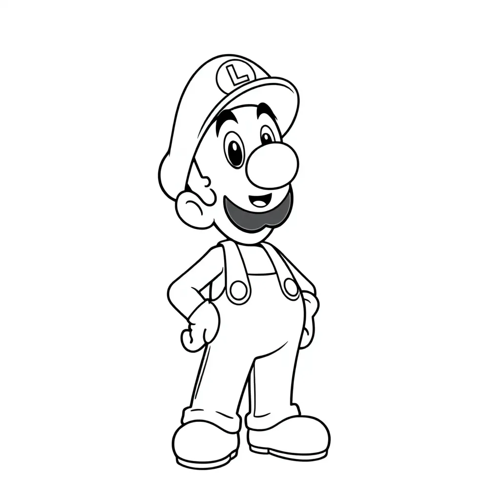 Luigi coloring page