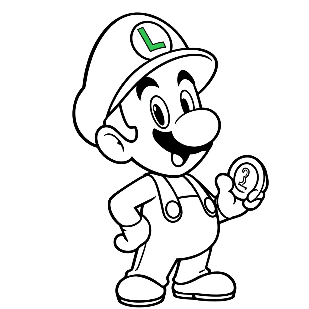 Luigi coloring page