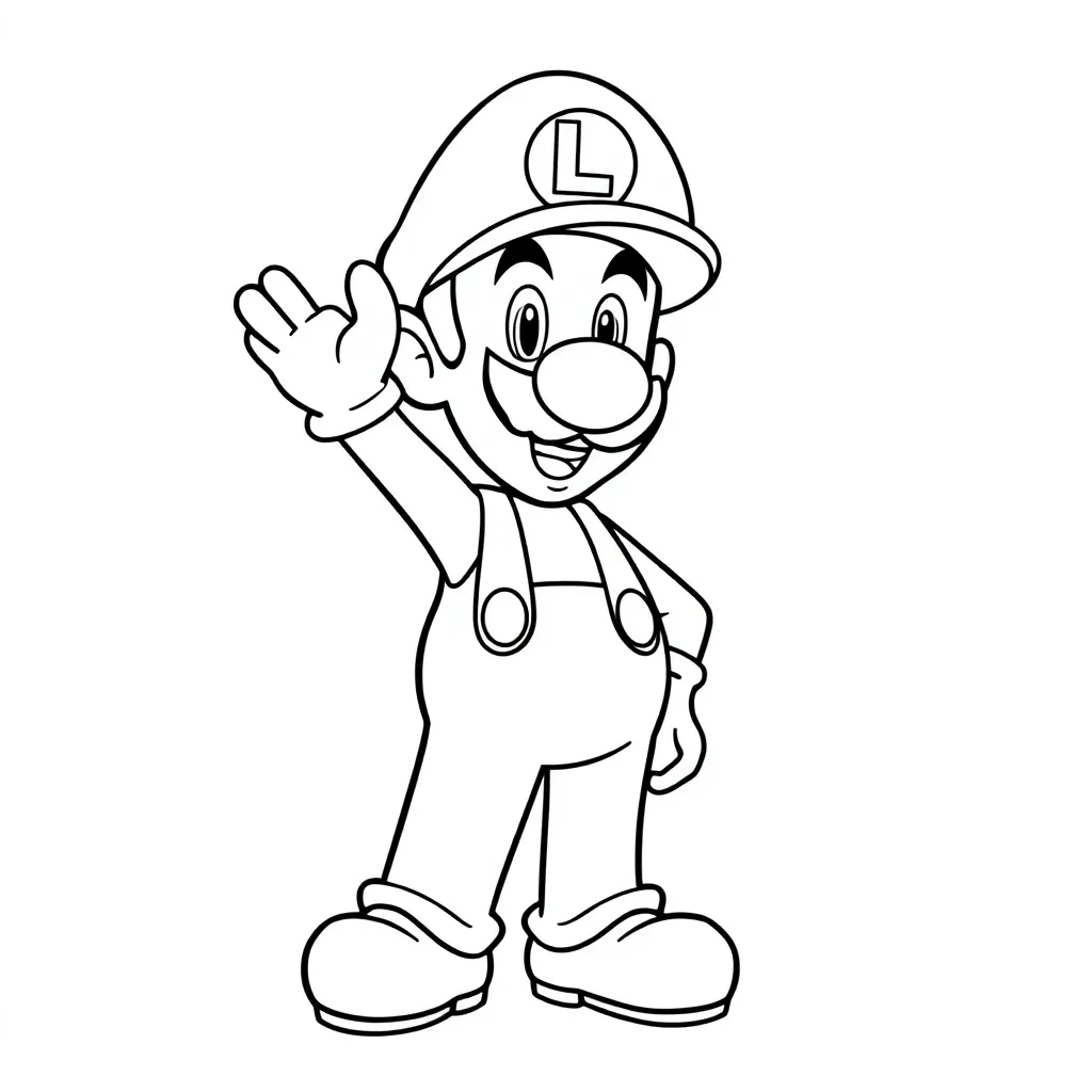 Luigi coloring page