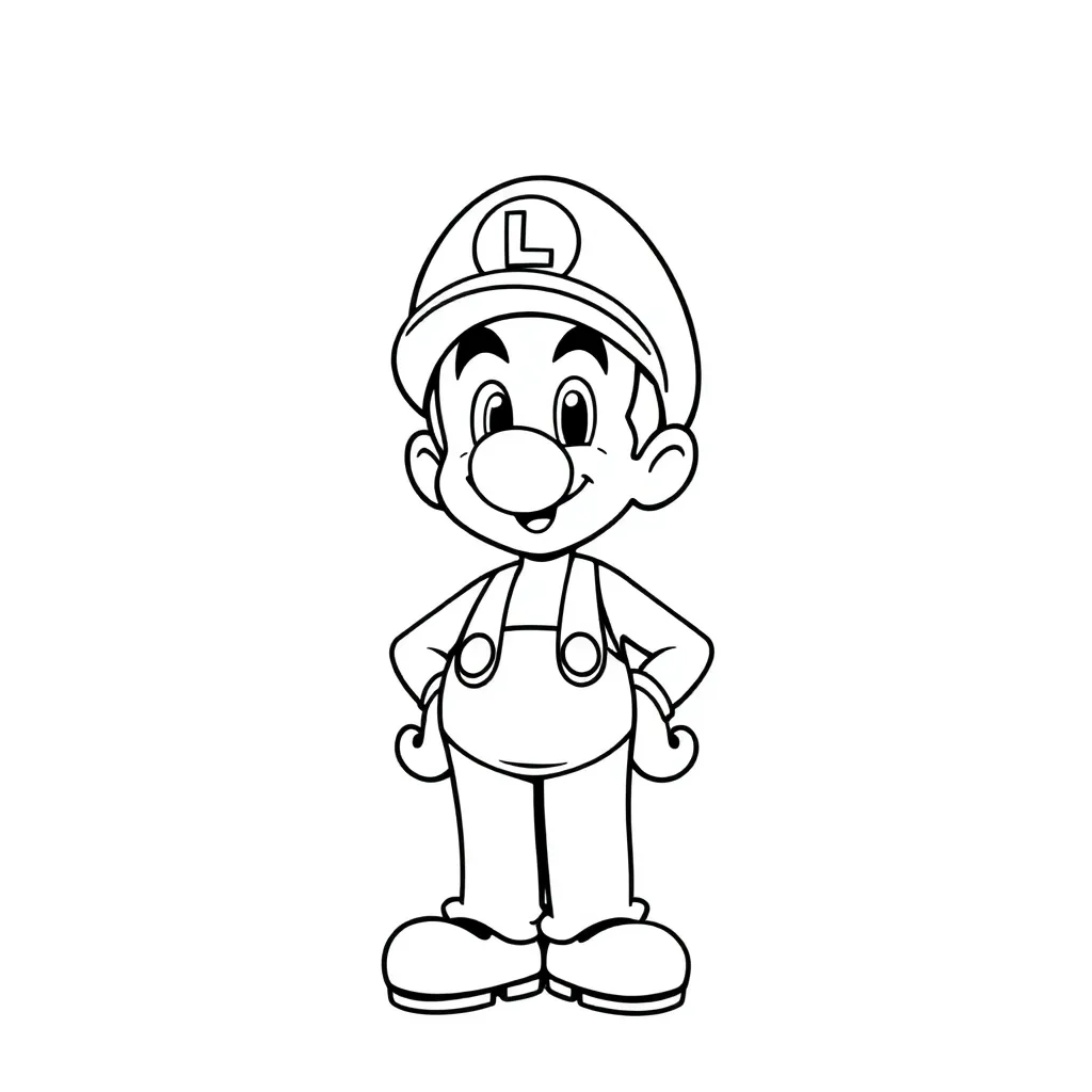 Luigi coloring page