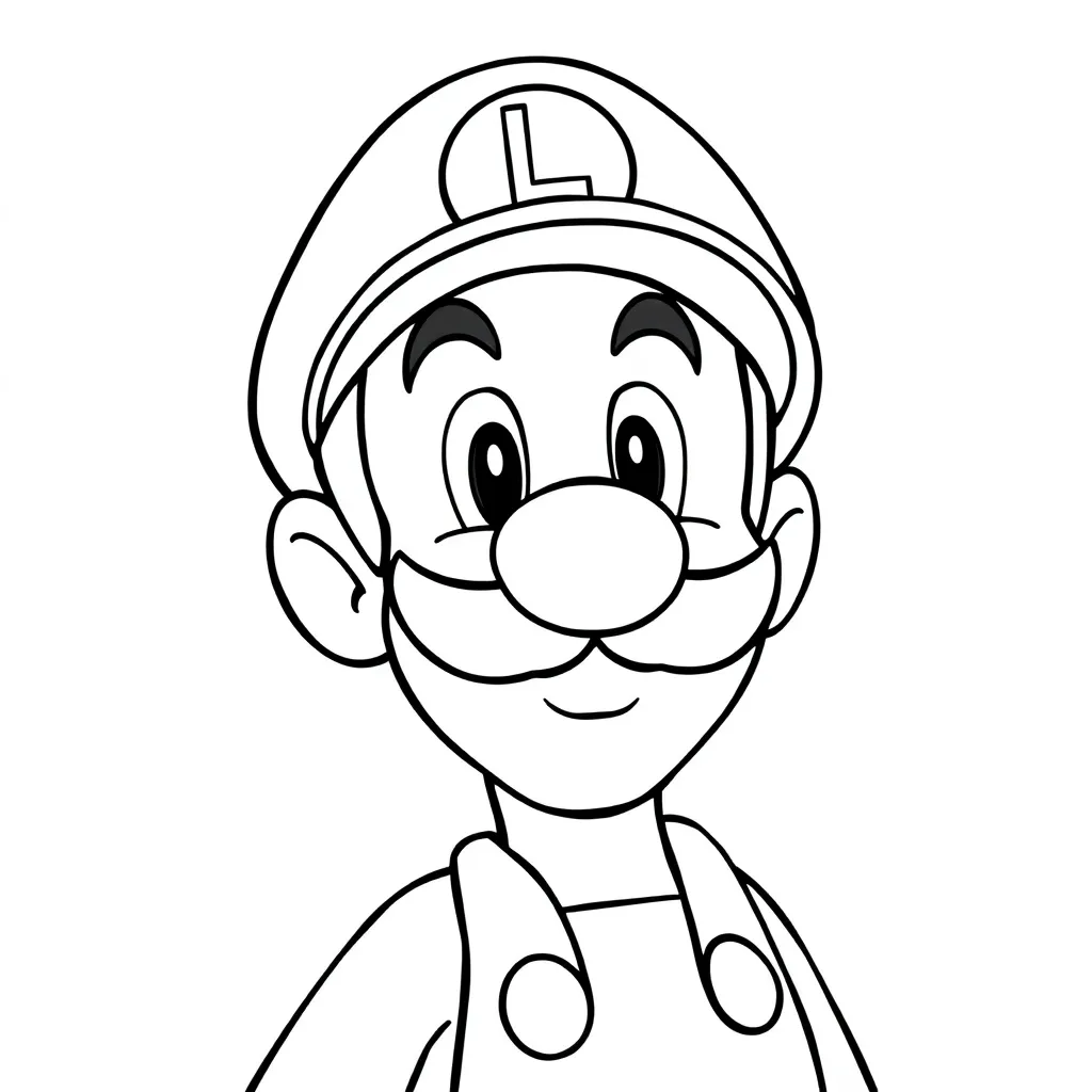 Luigi coloring page