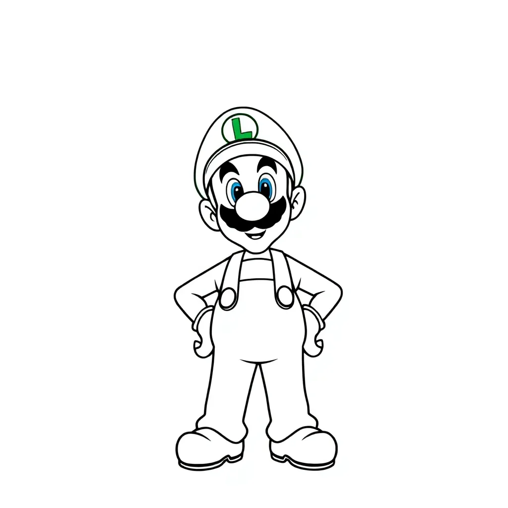 Luigi coloring page