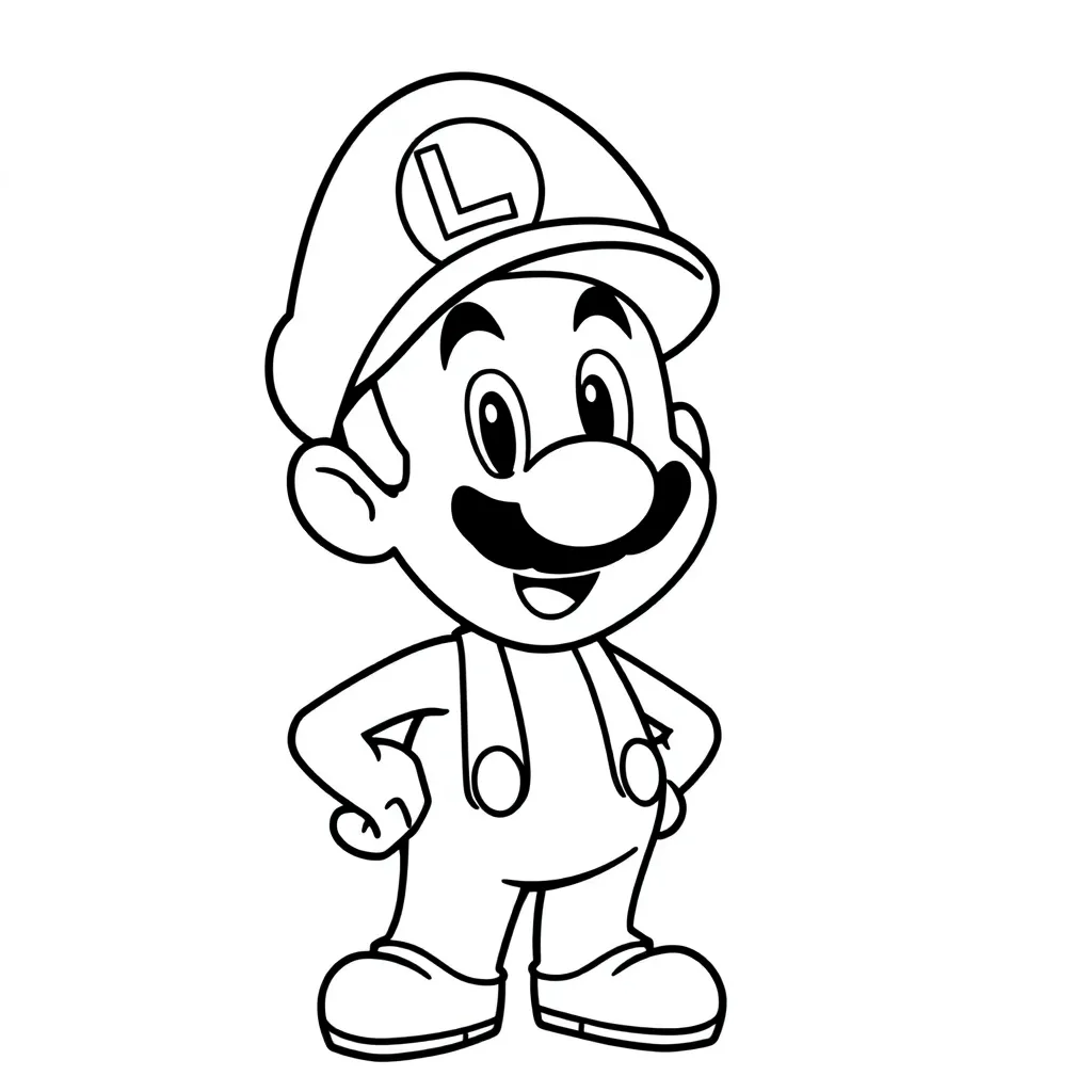 Luigi coloring page