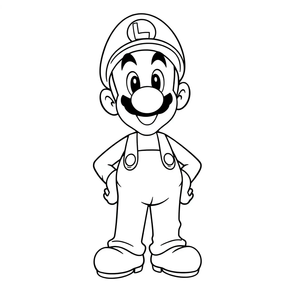 Luigi coloring page