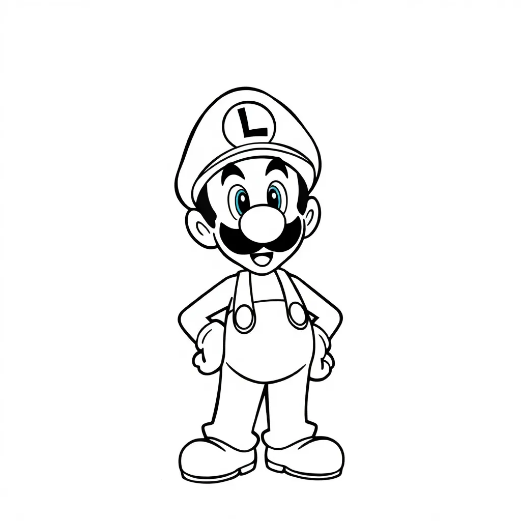 Luigi coloring page