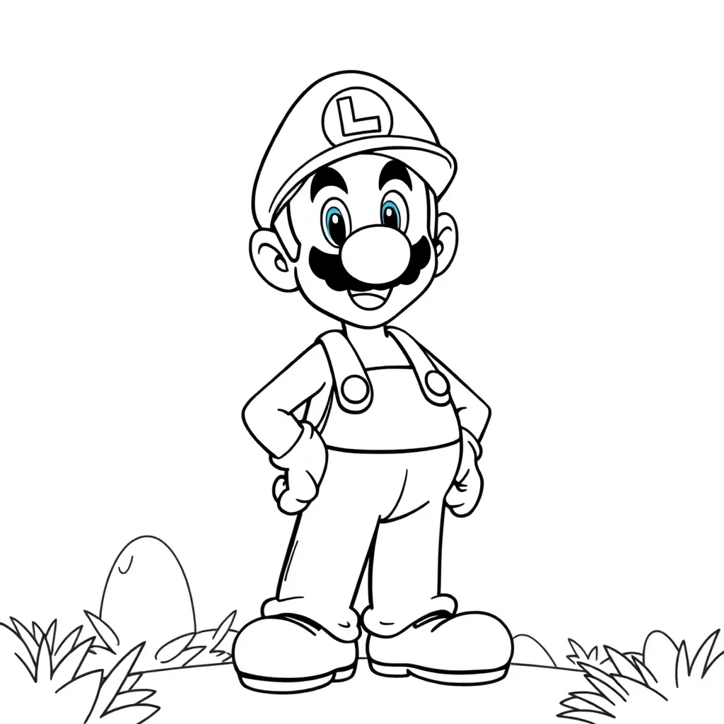 Luigi coloring page