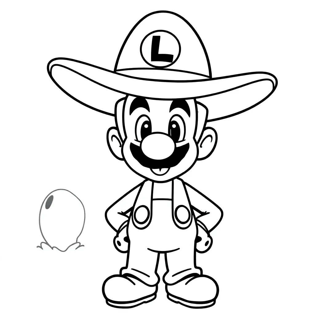 Luigi coloring page