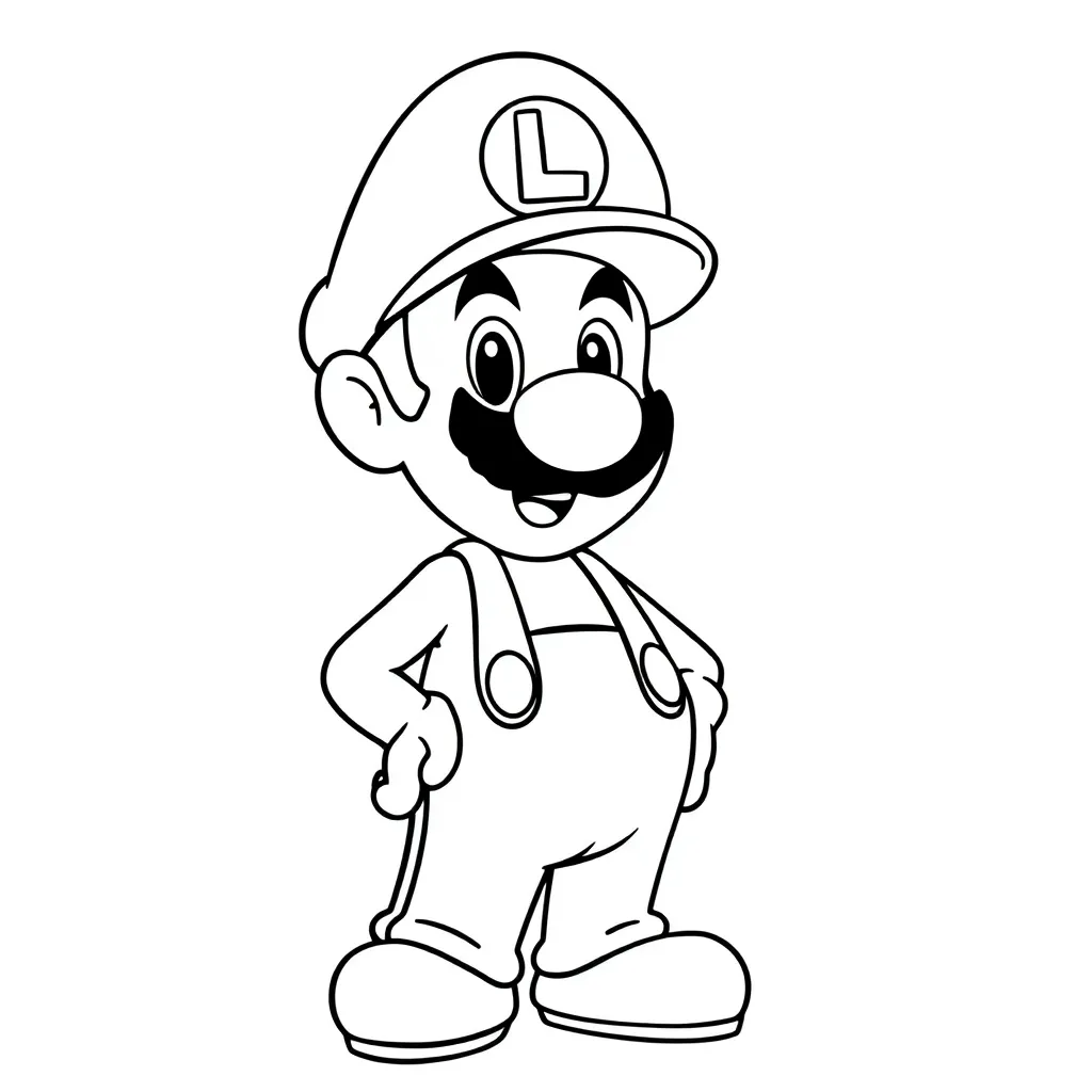 Luigi coloring page