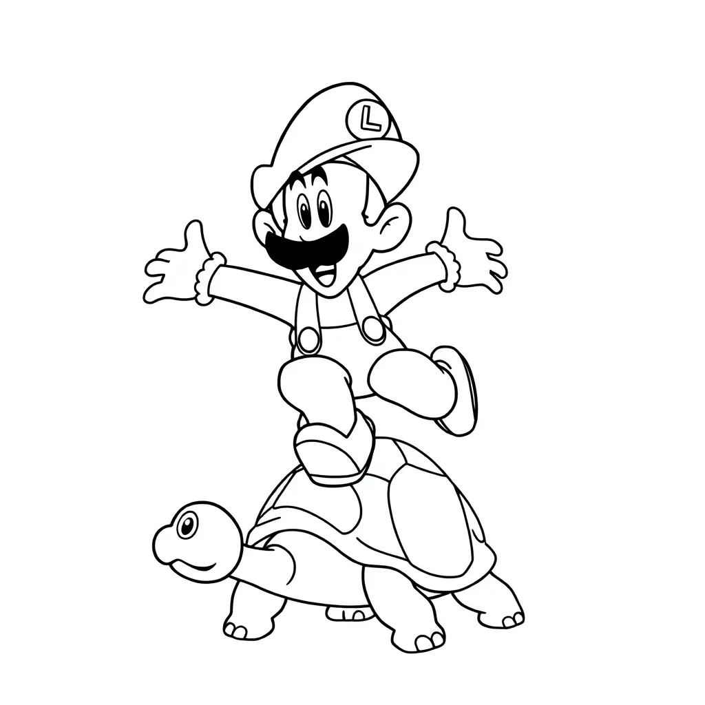 Luigi coloring page
