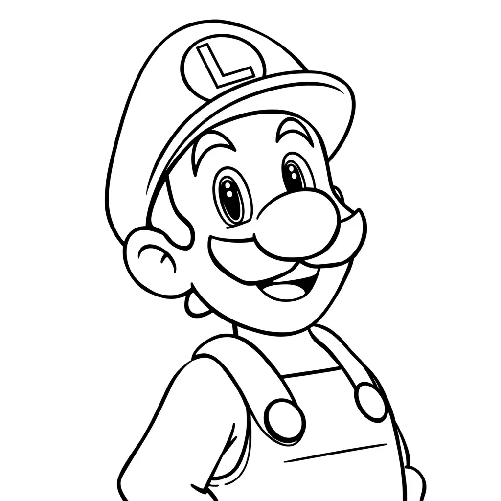 Luigi coloring page