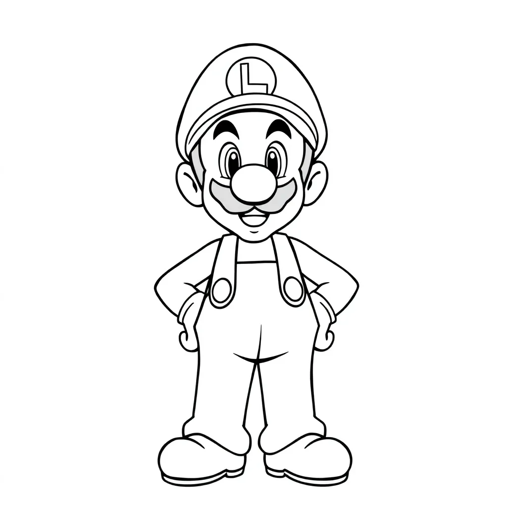 Luigi coloring page