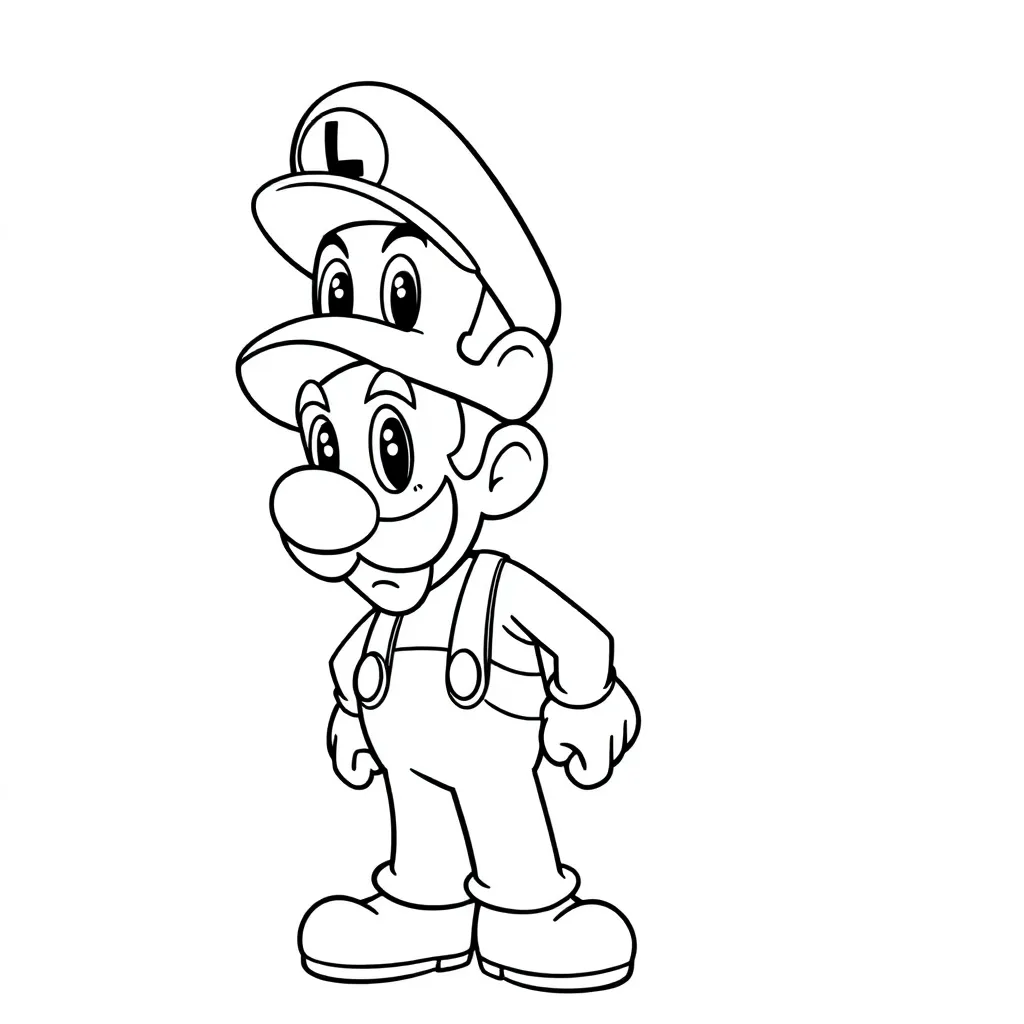 Luigi coloring page