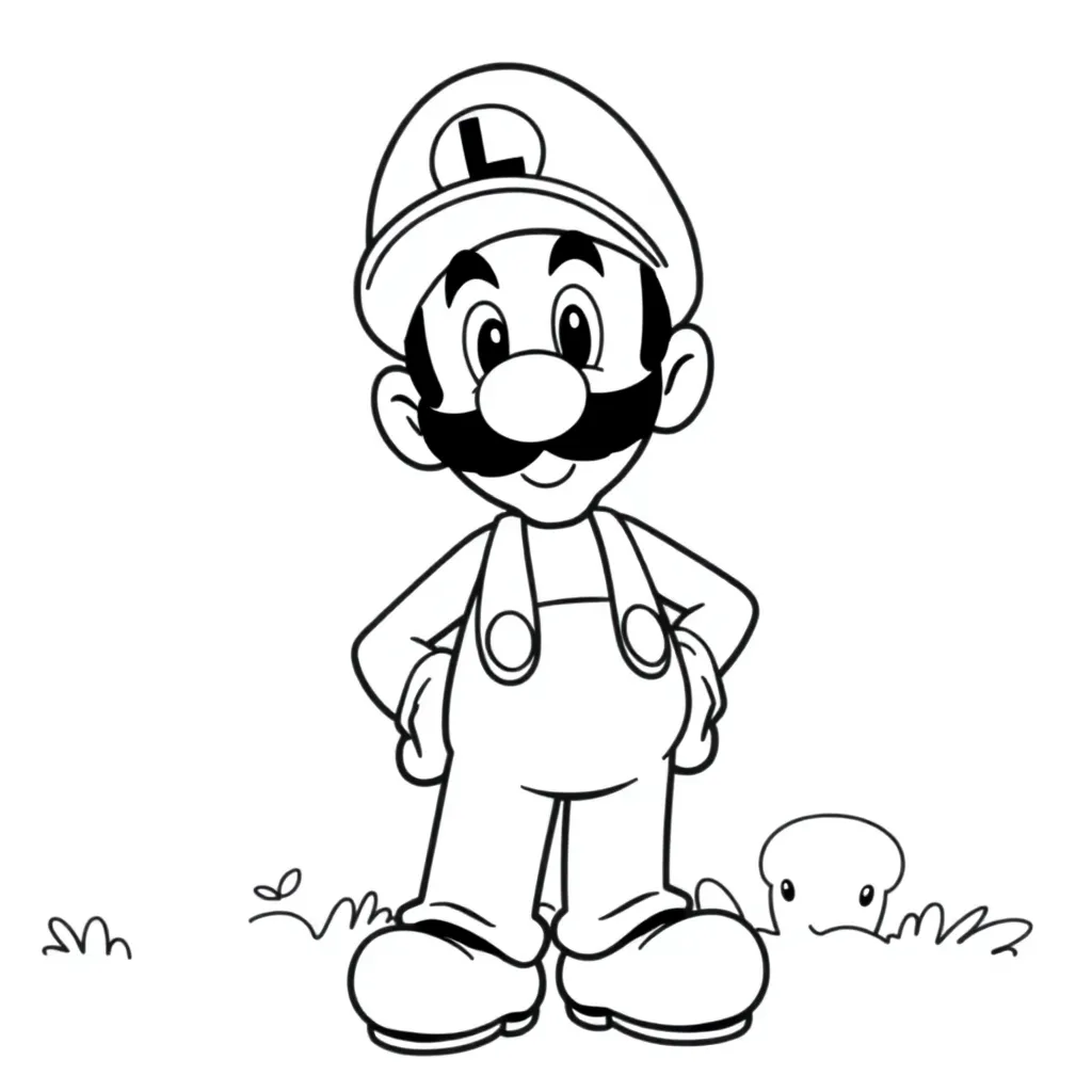 Luigi coloring page