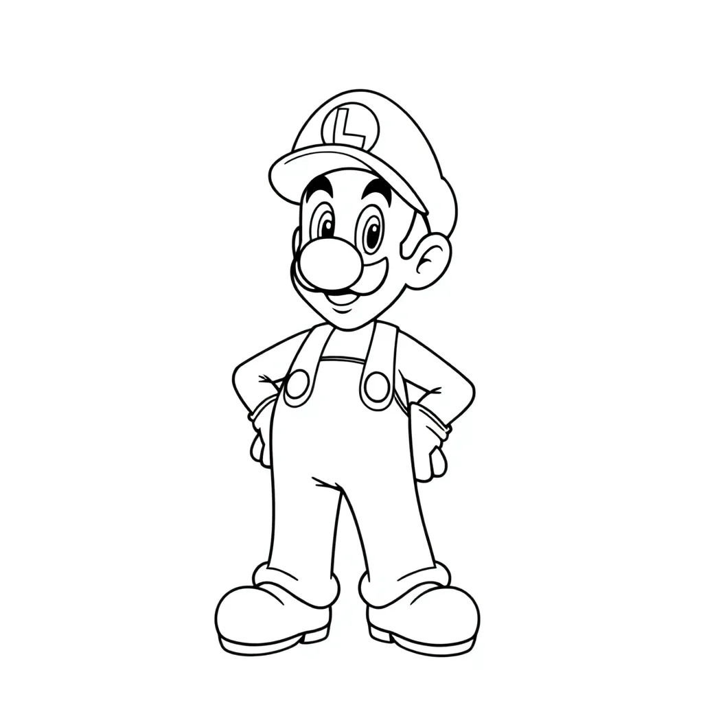 Luigi coloring page