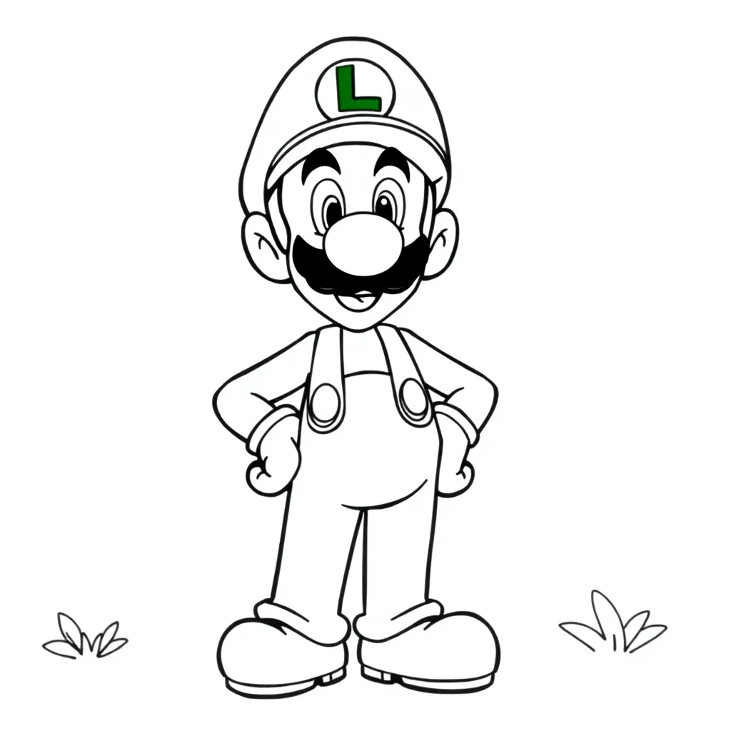 Luigi coloring page