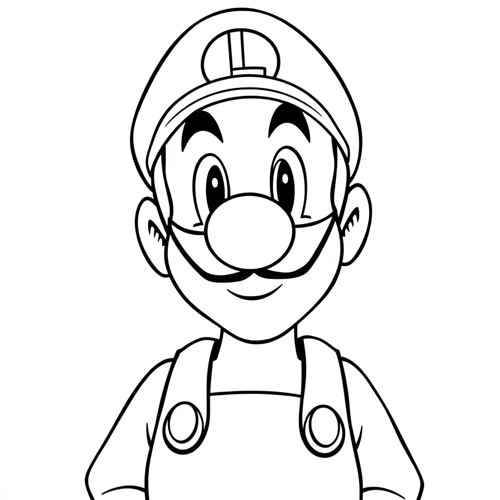 Luigi coloring page