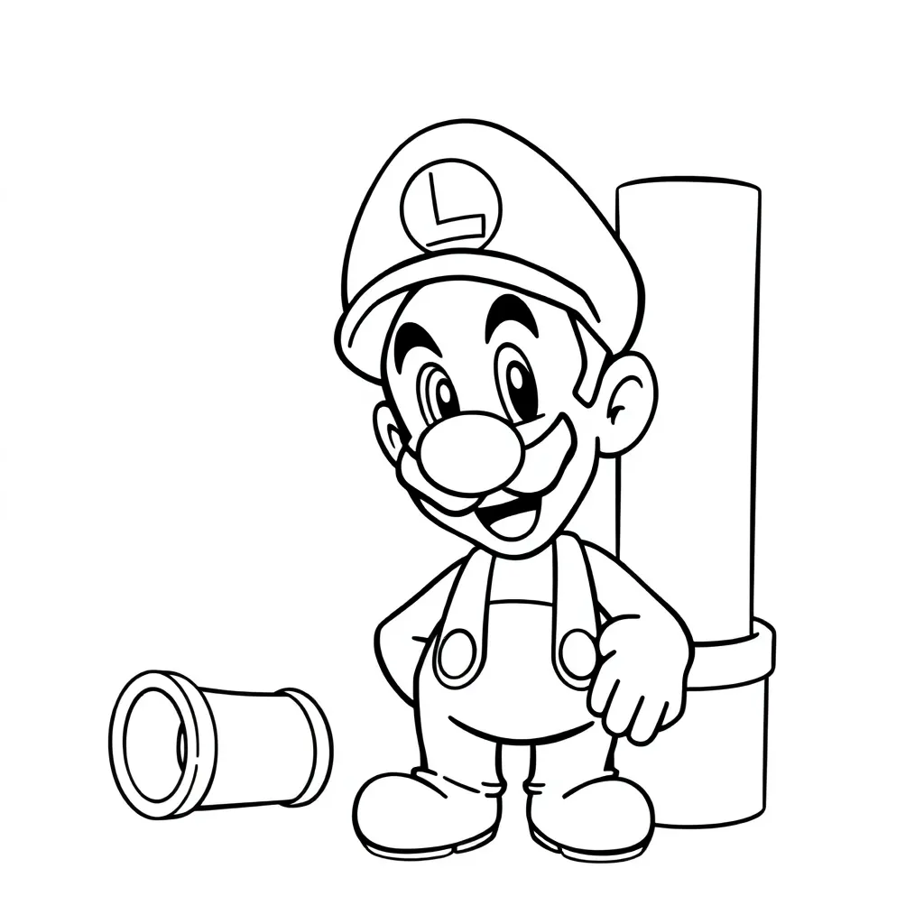 Luigi coloring page