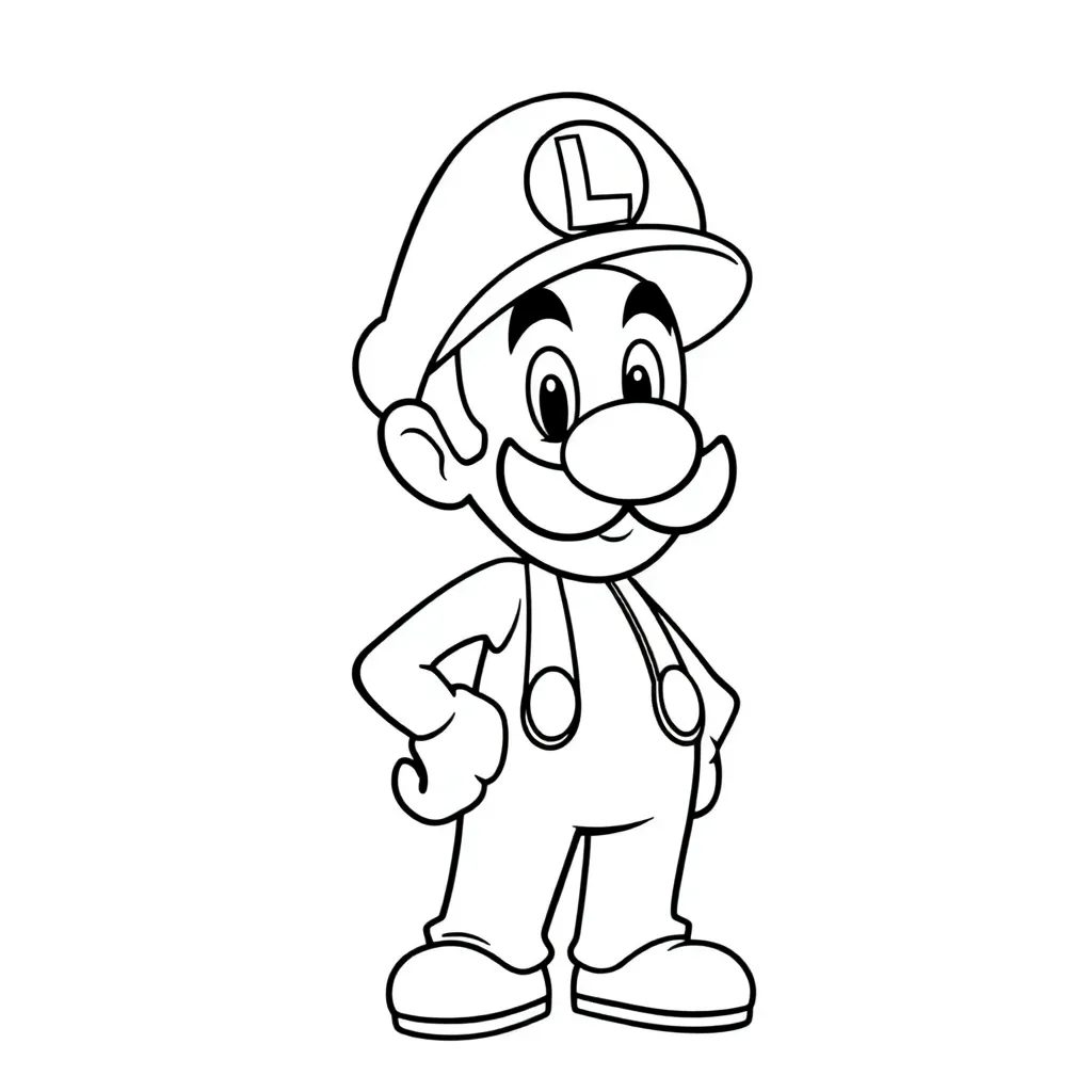 Luigi coloring page