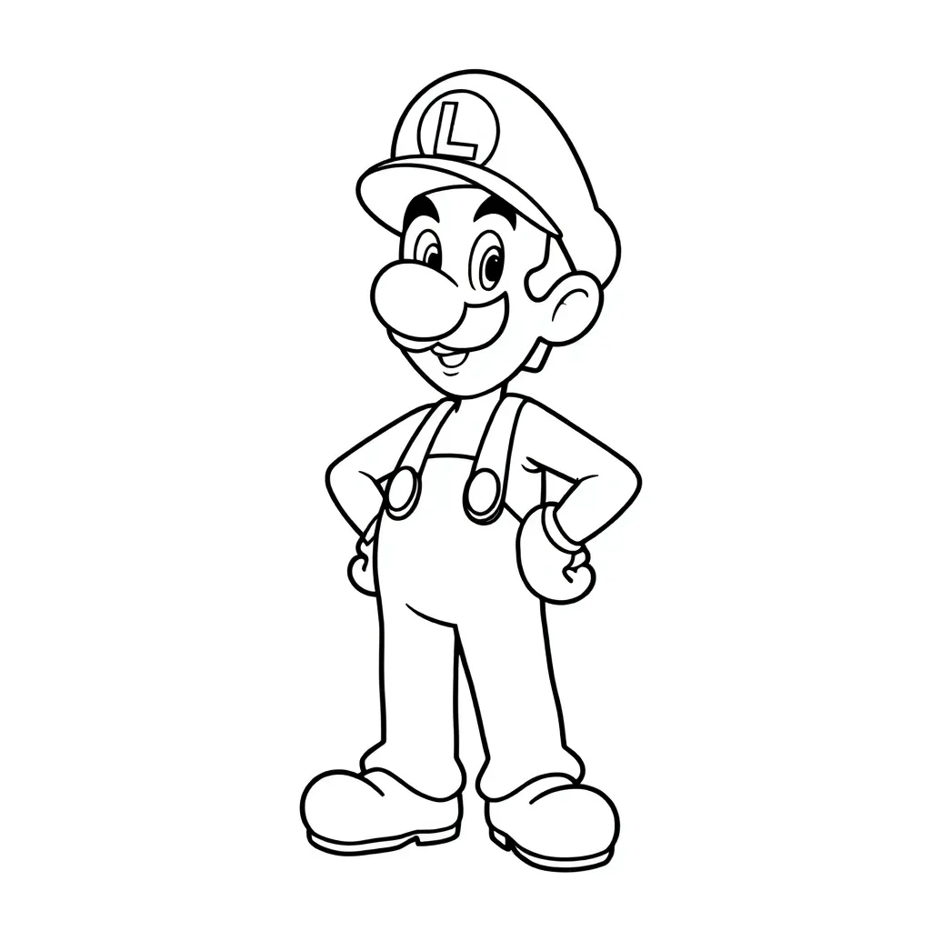 Luigi coloring page