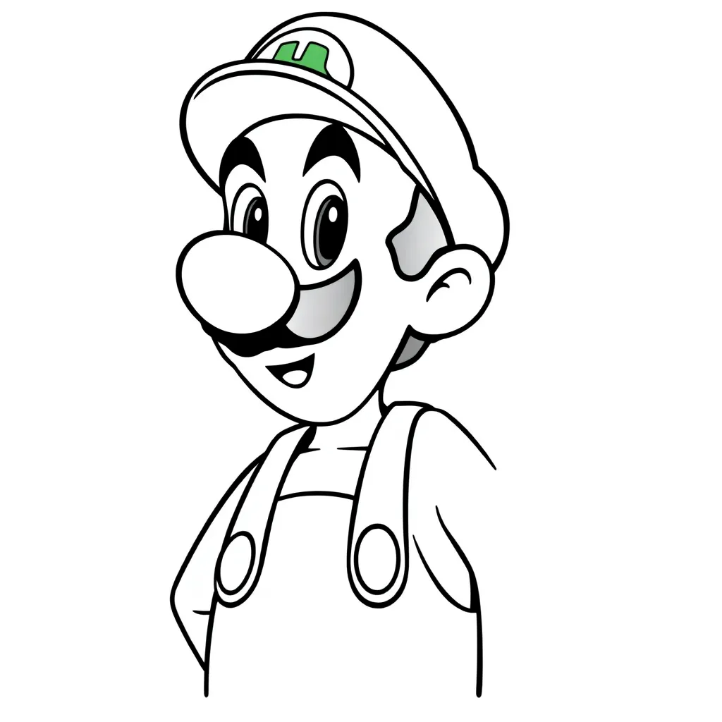 Luigi coloring page