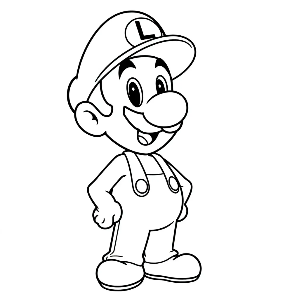 Luigi coloring page
