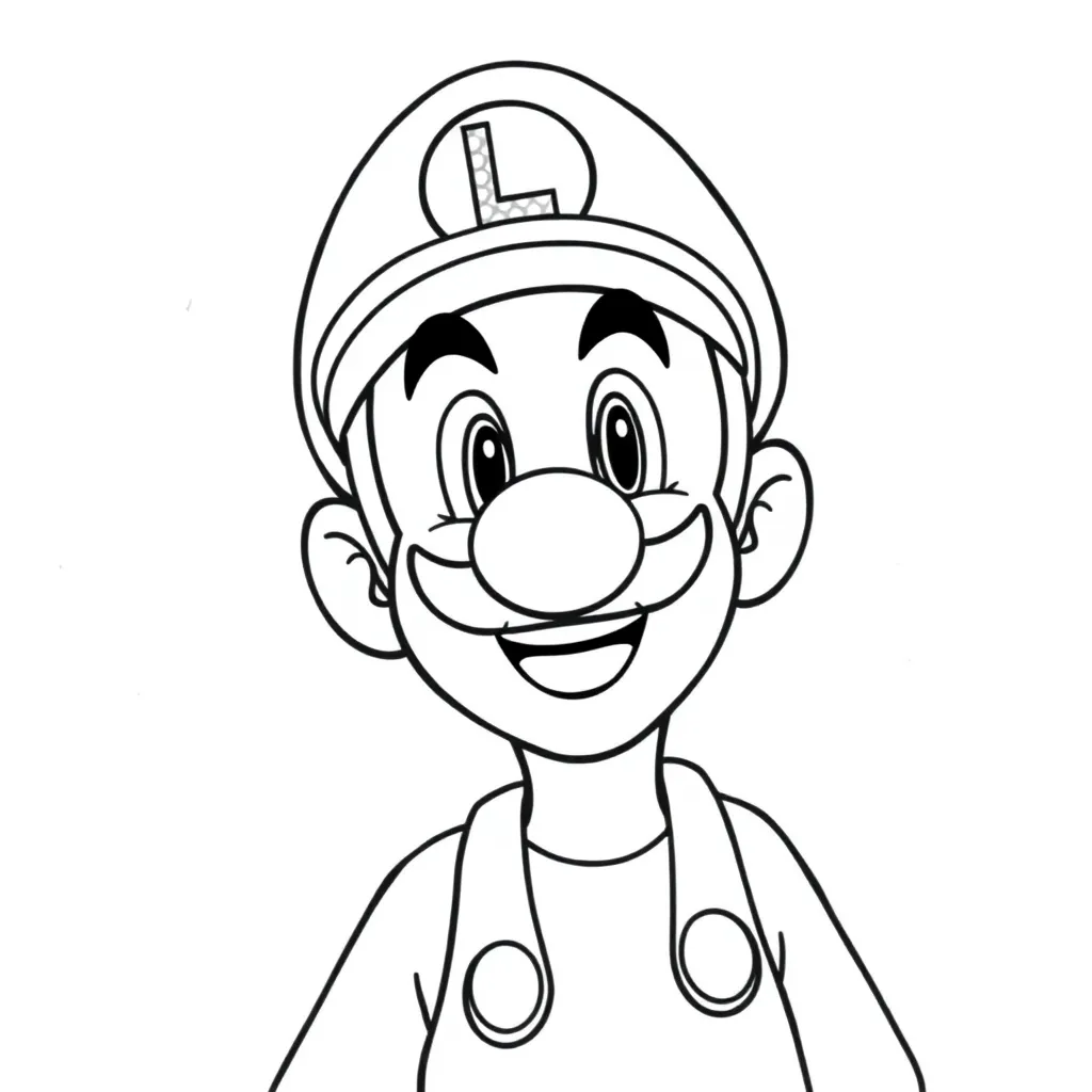 Luigi coloring page