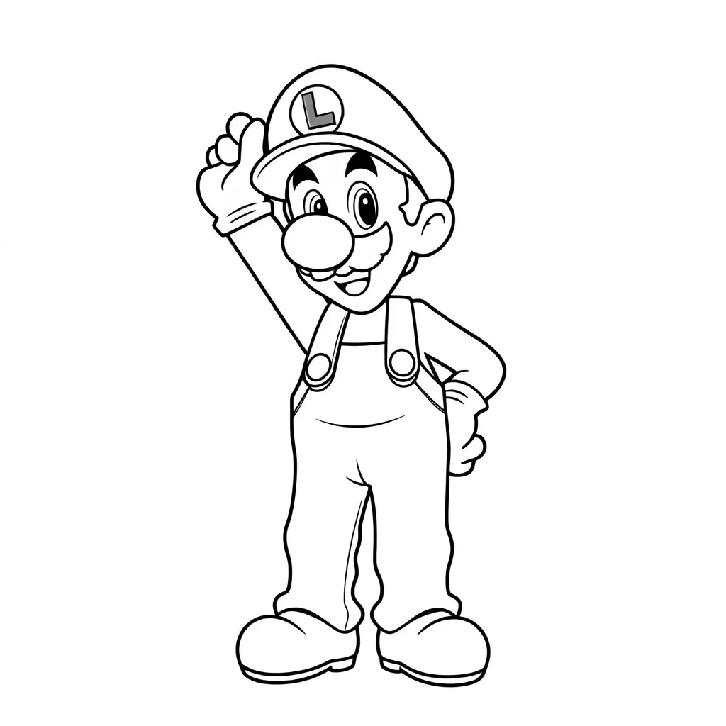Luigi coloring page