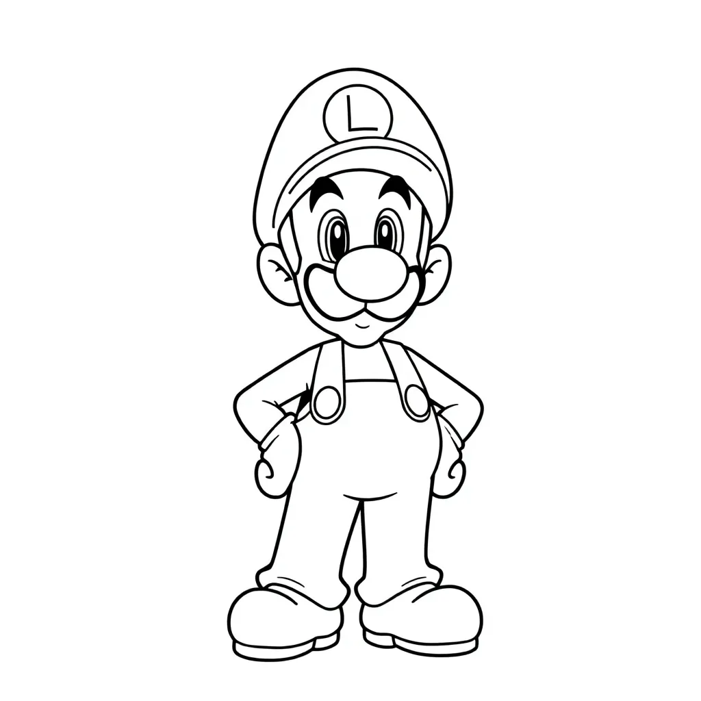 Luigi coloring page