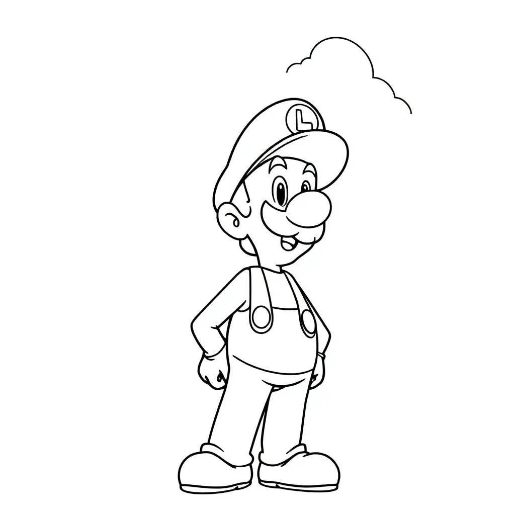 Luigi coloring page