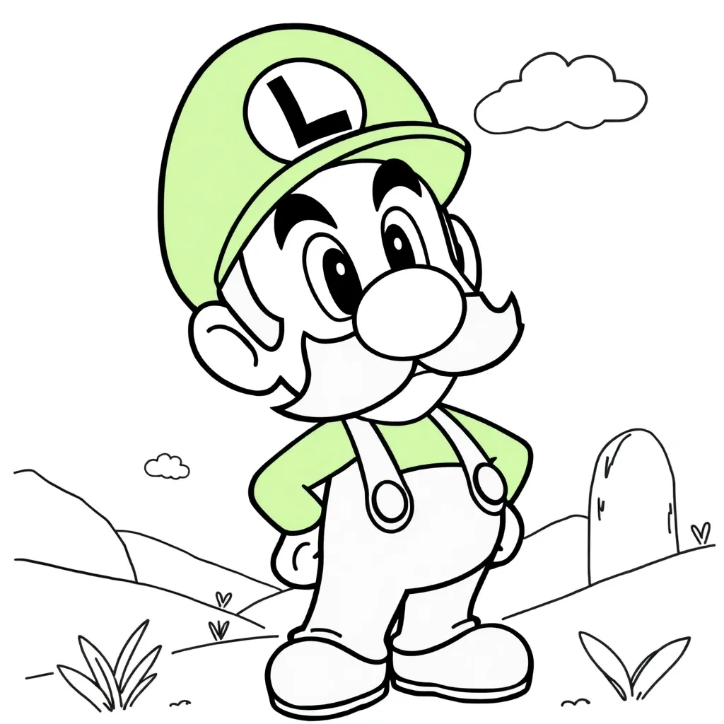 Luigi coloring page