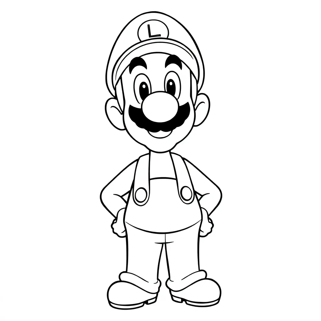 Luigi coloring page