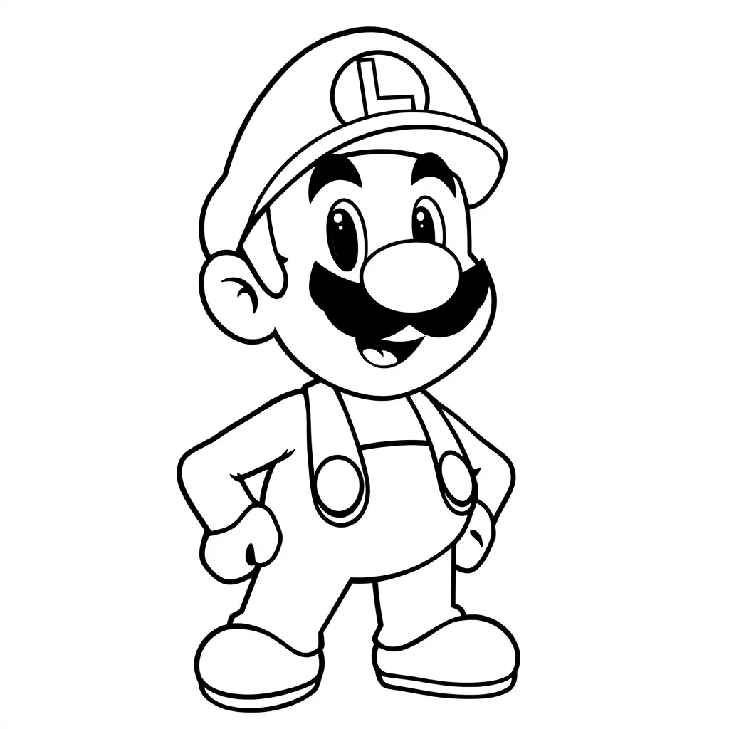 Luigi coloring page