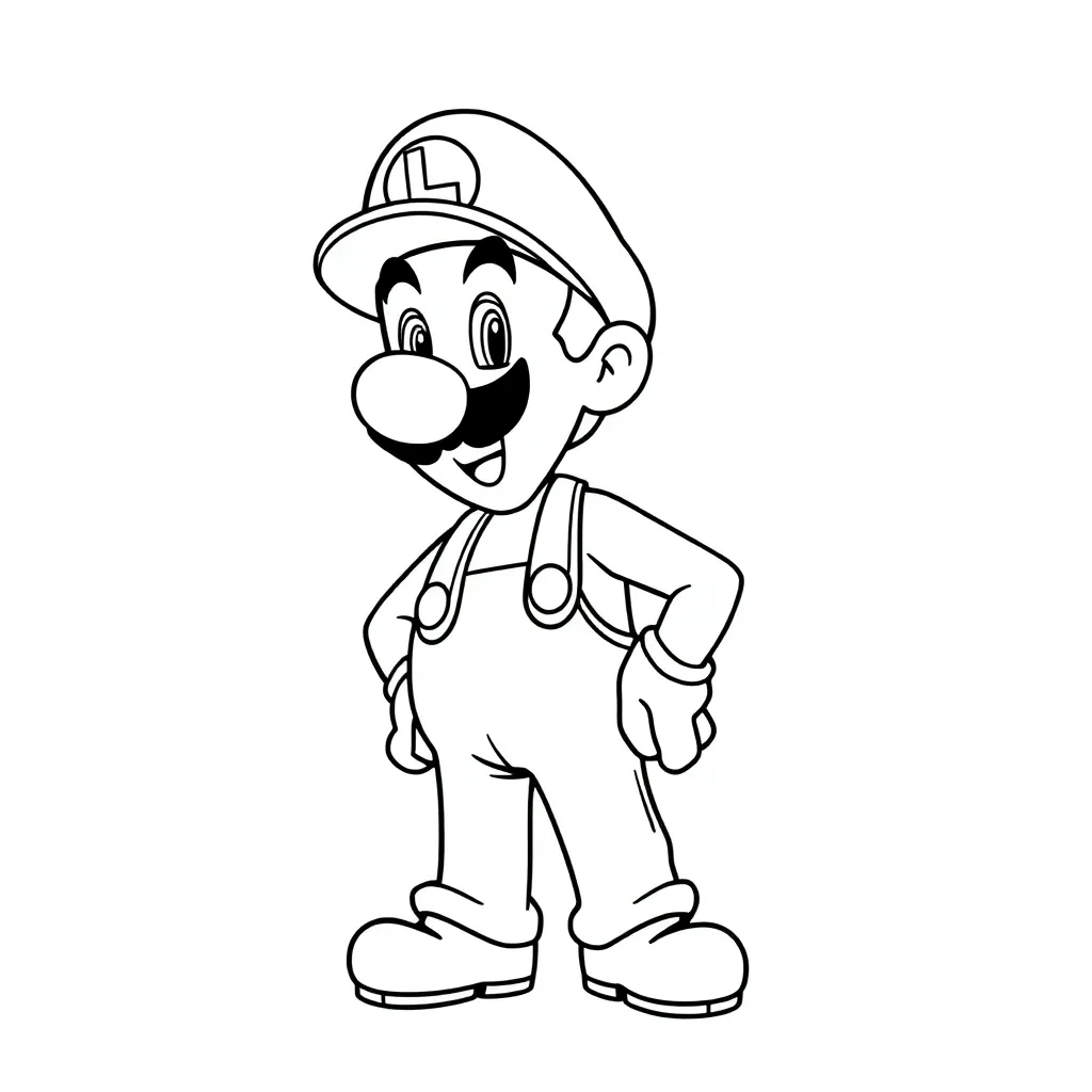 Luigi coloring page