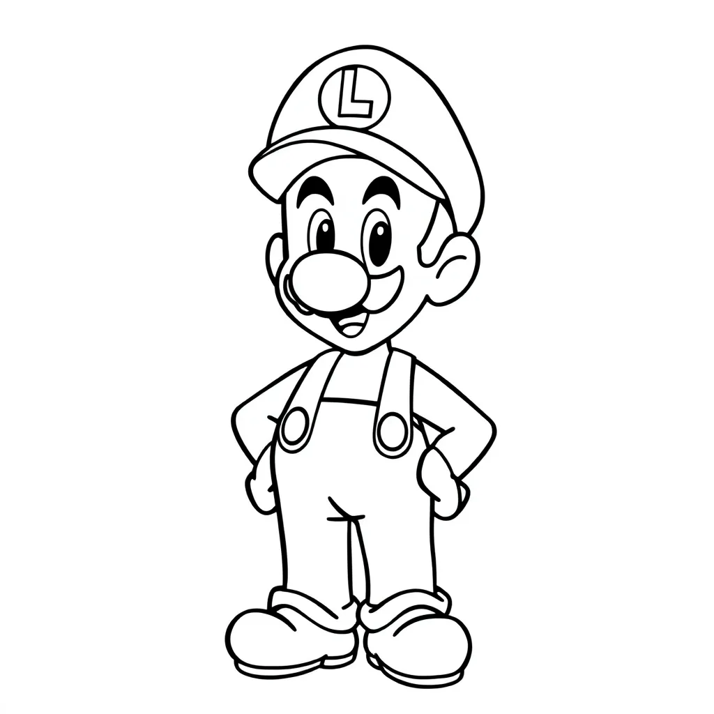 Luigi coloring page
