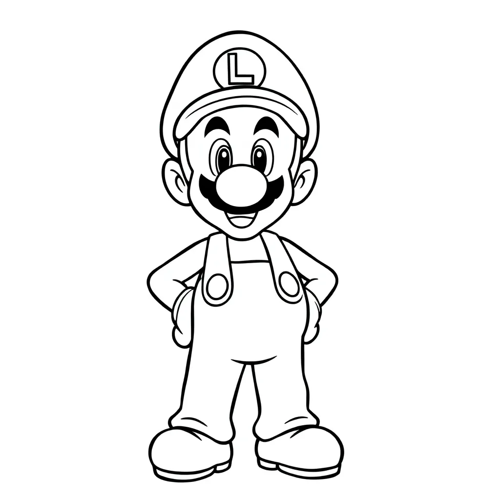 Luigi coloring page