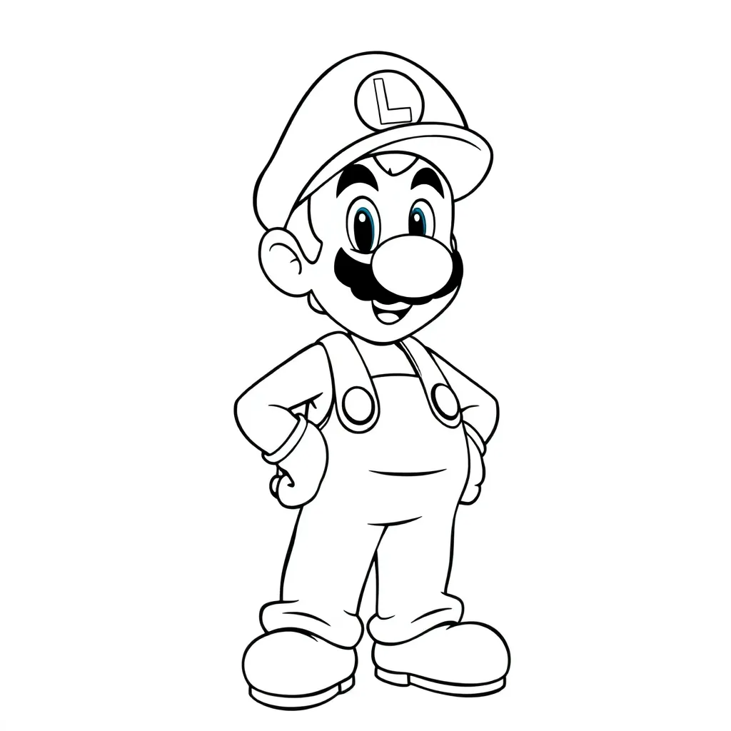 Luigi coloring page