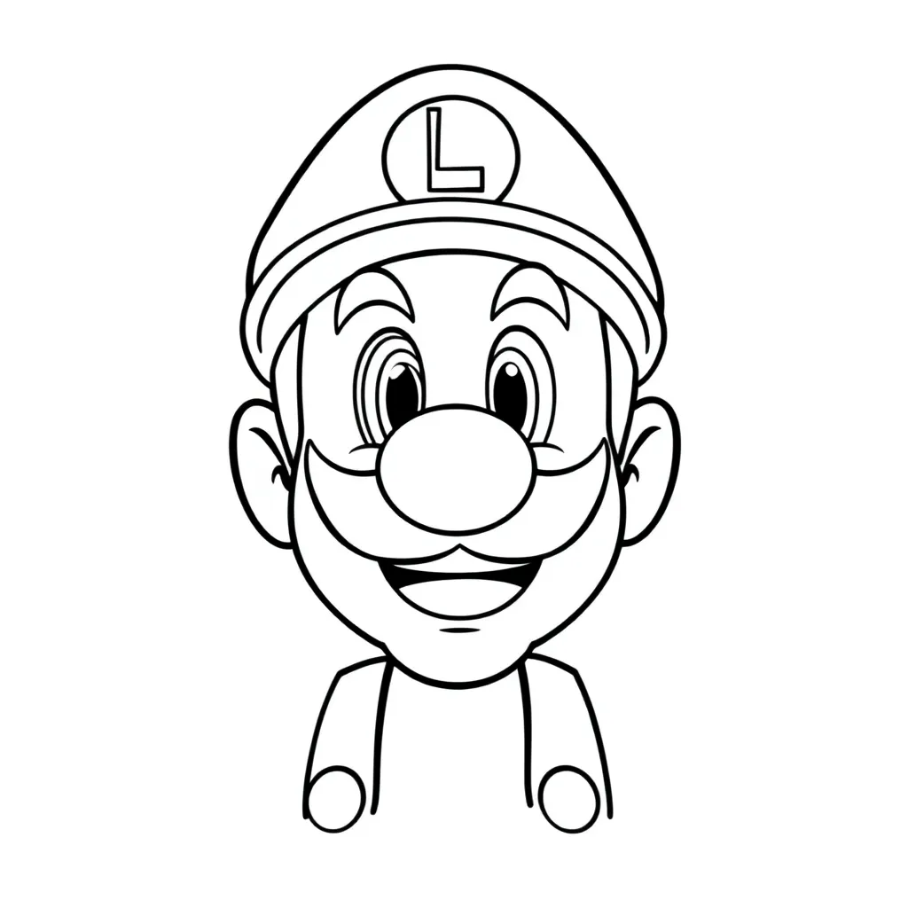 Luigi coloring page