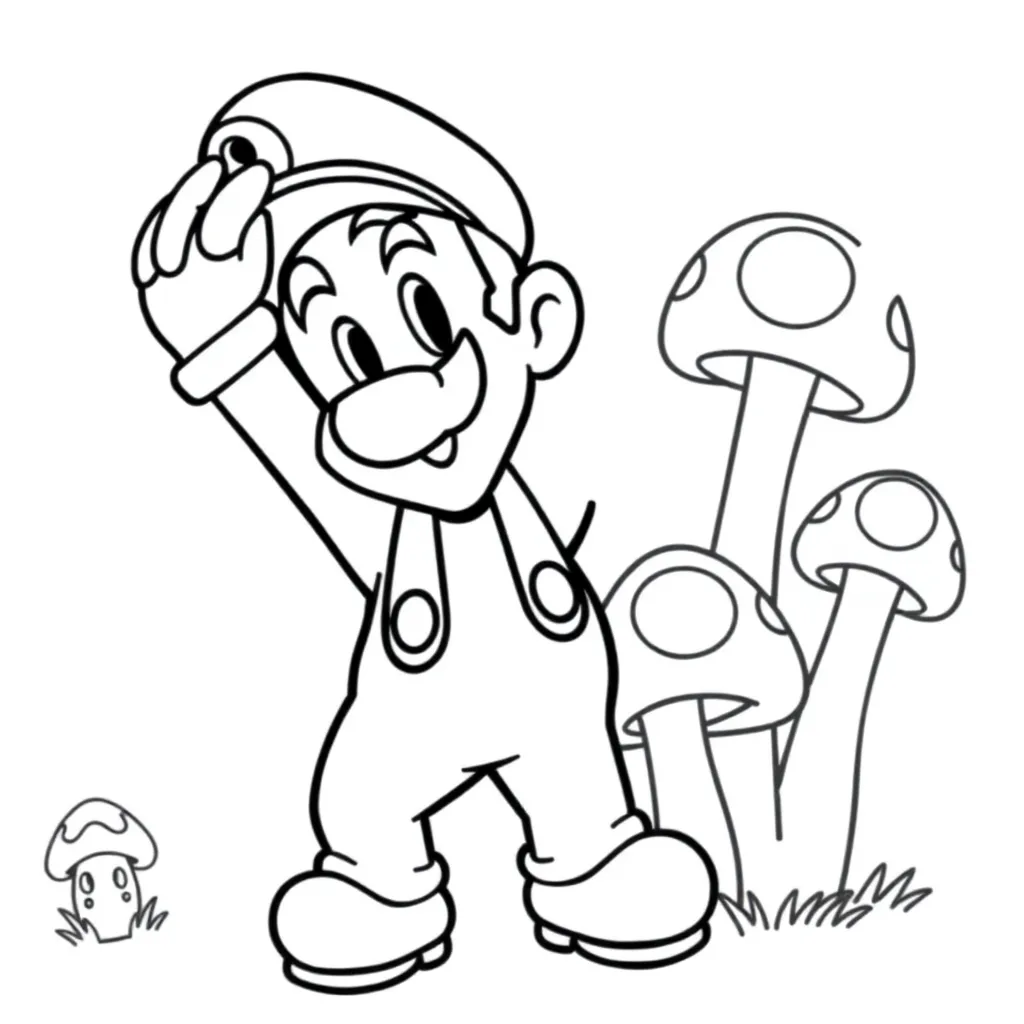 Luigi coloring page
