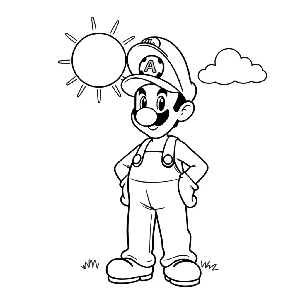 Luigi coloring page
