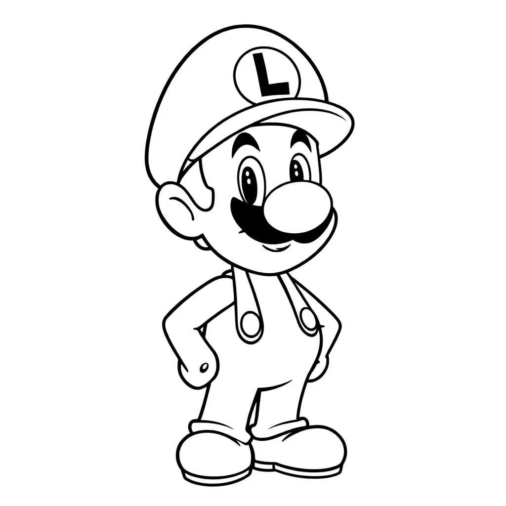 Luigi coloring page