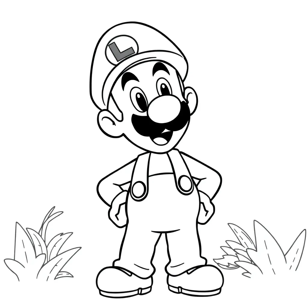 Luigi coloring page