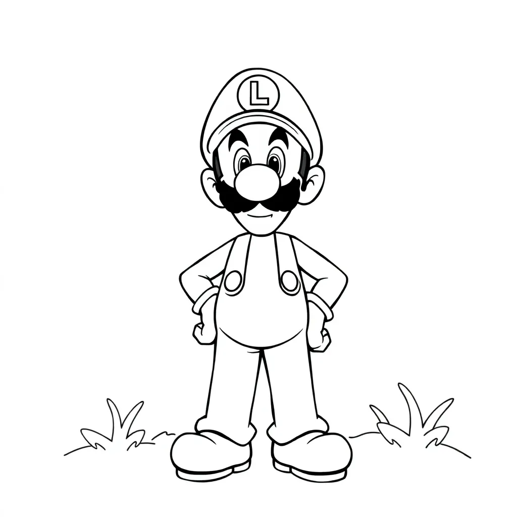Luigi coloring page