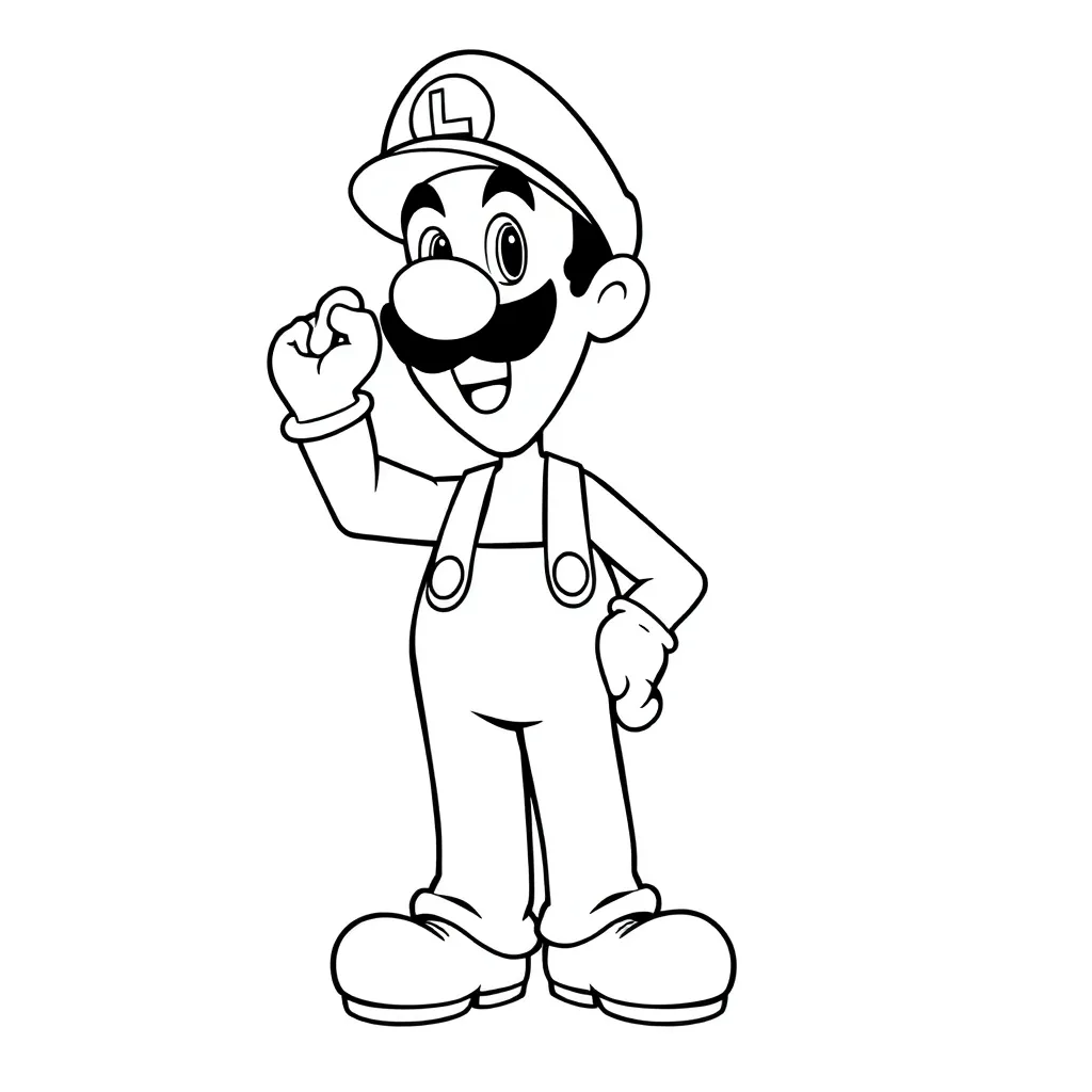 Luigi coloring page
