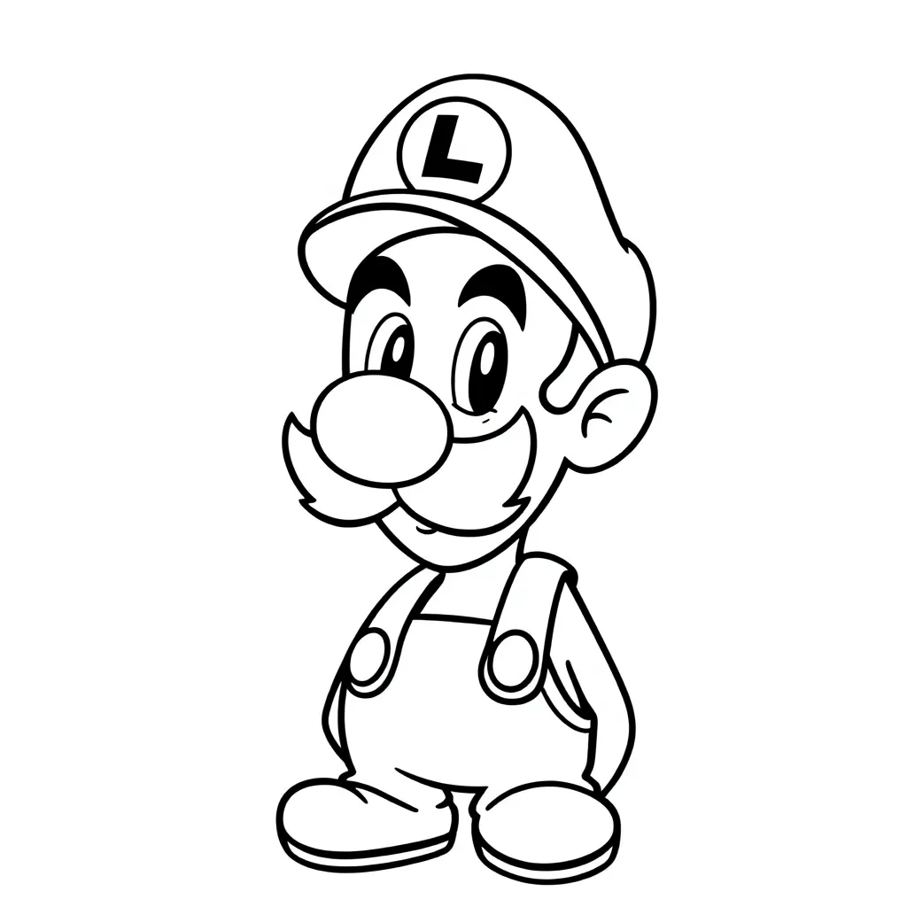 Luigi coloring page