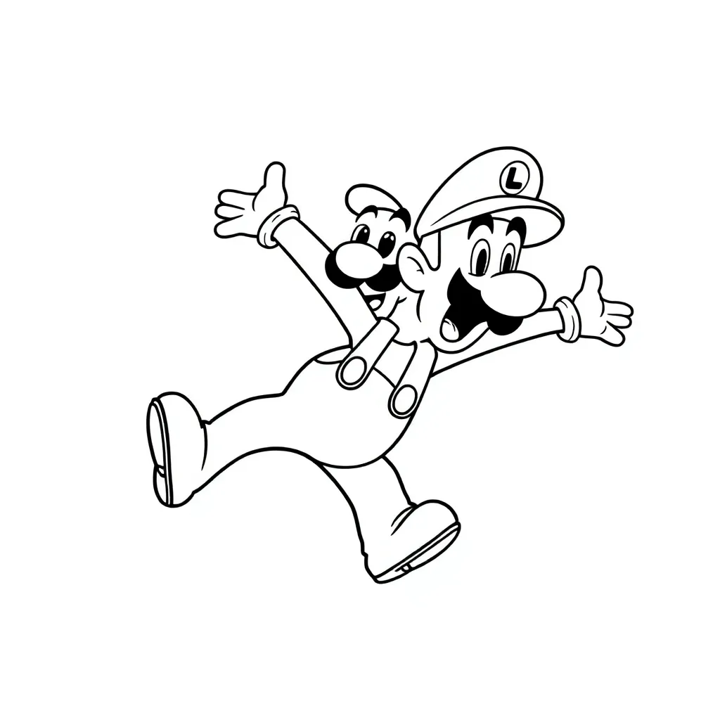Luigi coloring page