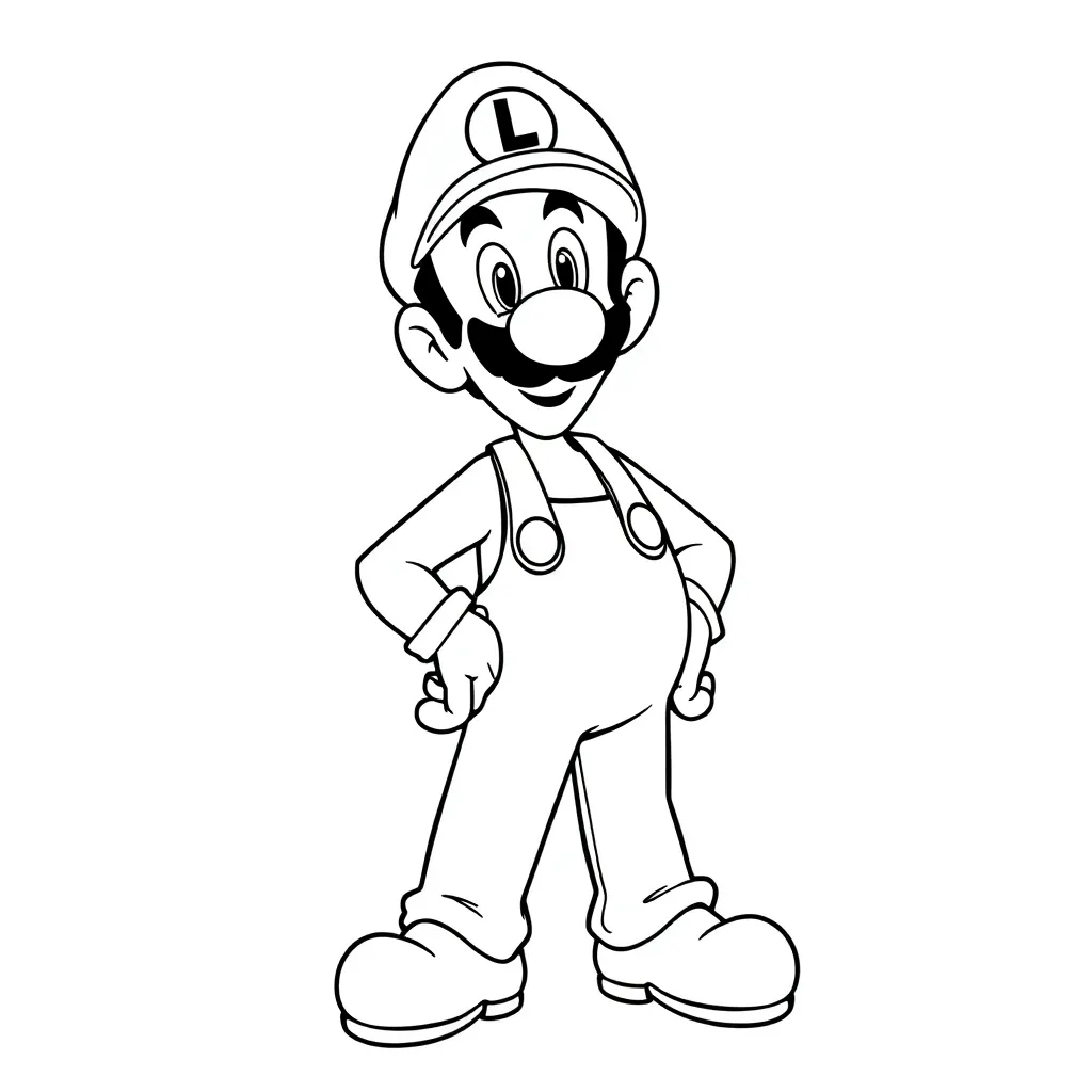 Luigi coloring page